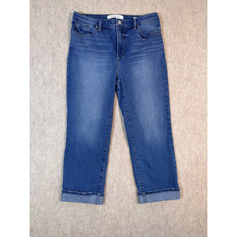 Vintage America Blues Womens High Rise Straight Crop Jeans  Size 12/31